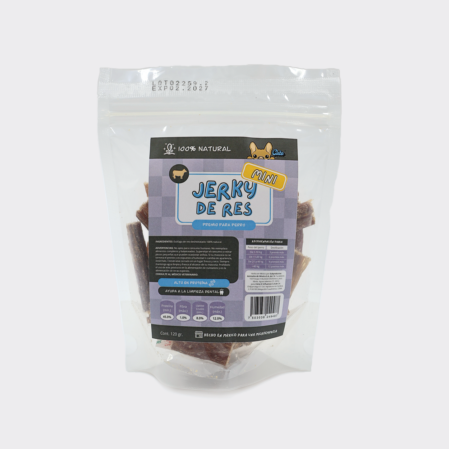 Bolsa de MINI Jerky deshidratado