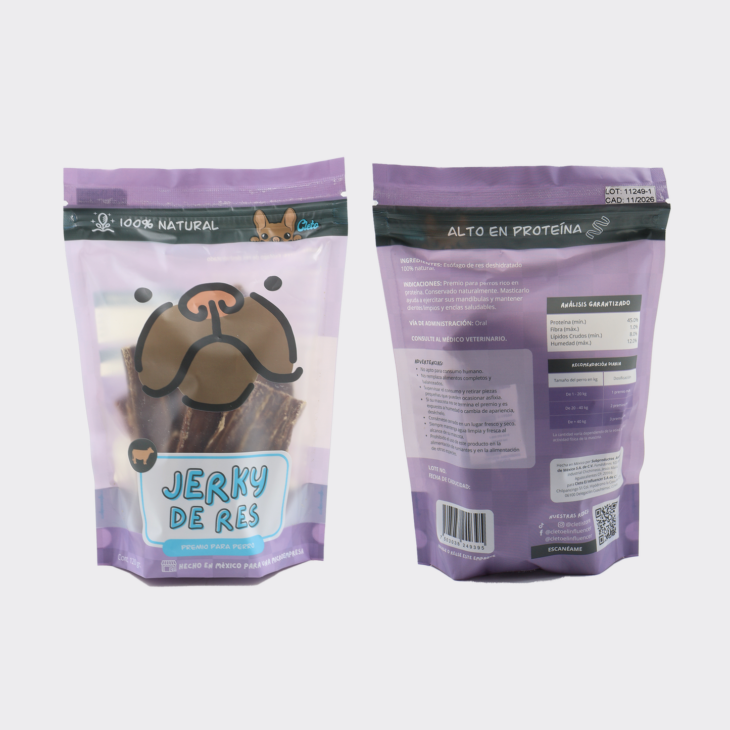 Natural Small & Medium Dog Treats Mix: Beef Jerky, Pork Lung & More