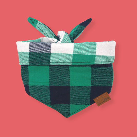 Double Green Flannel Bandana