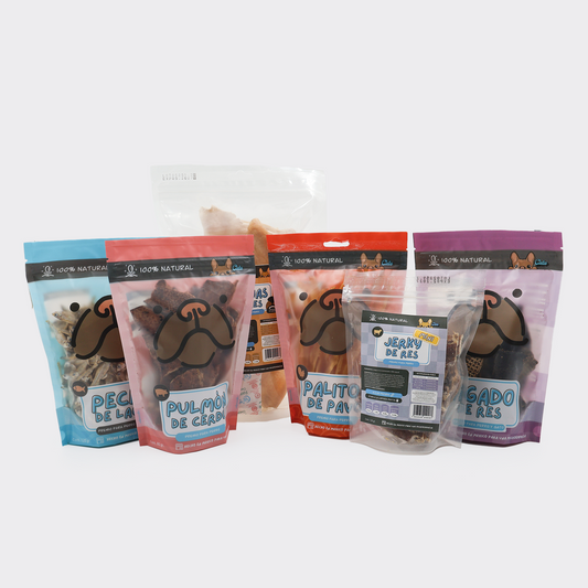 Natural Small & Medium Dog Treats Mix: Beef Jerky, Pork Lung & More