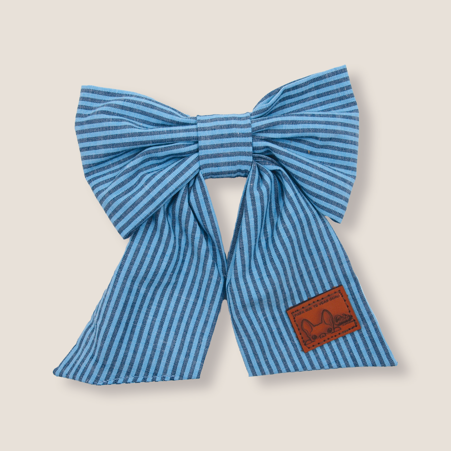 Blue Stripes Bow