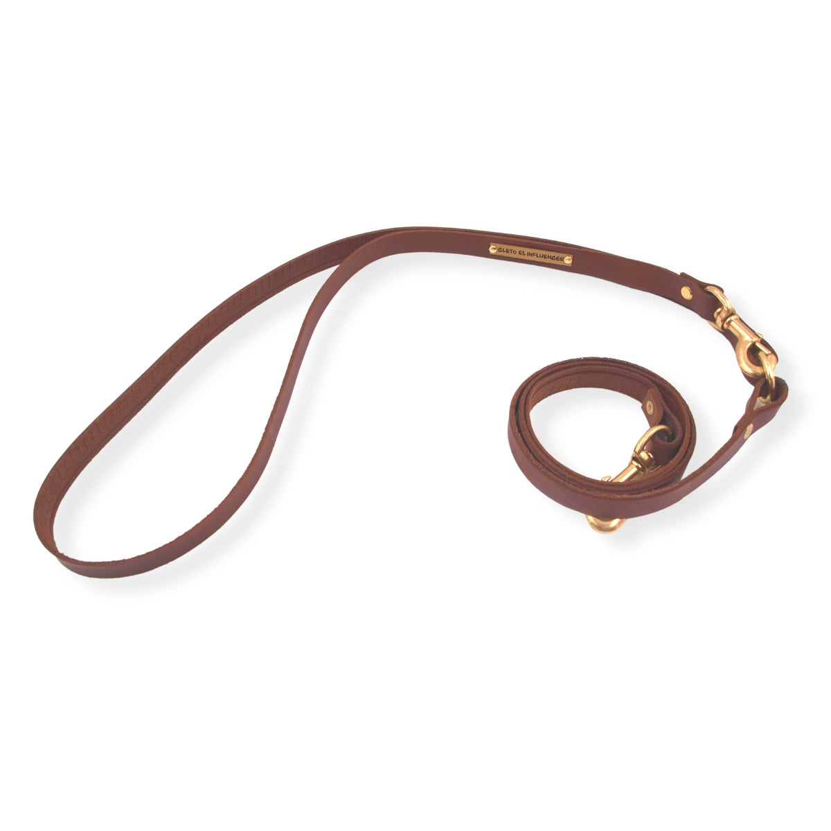 Hands-Free Brown Leather Leash