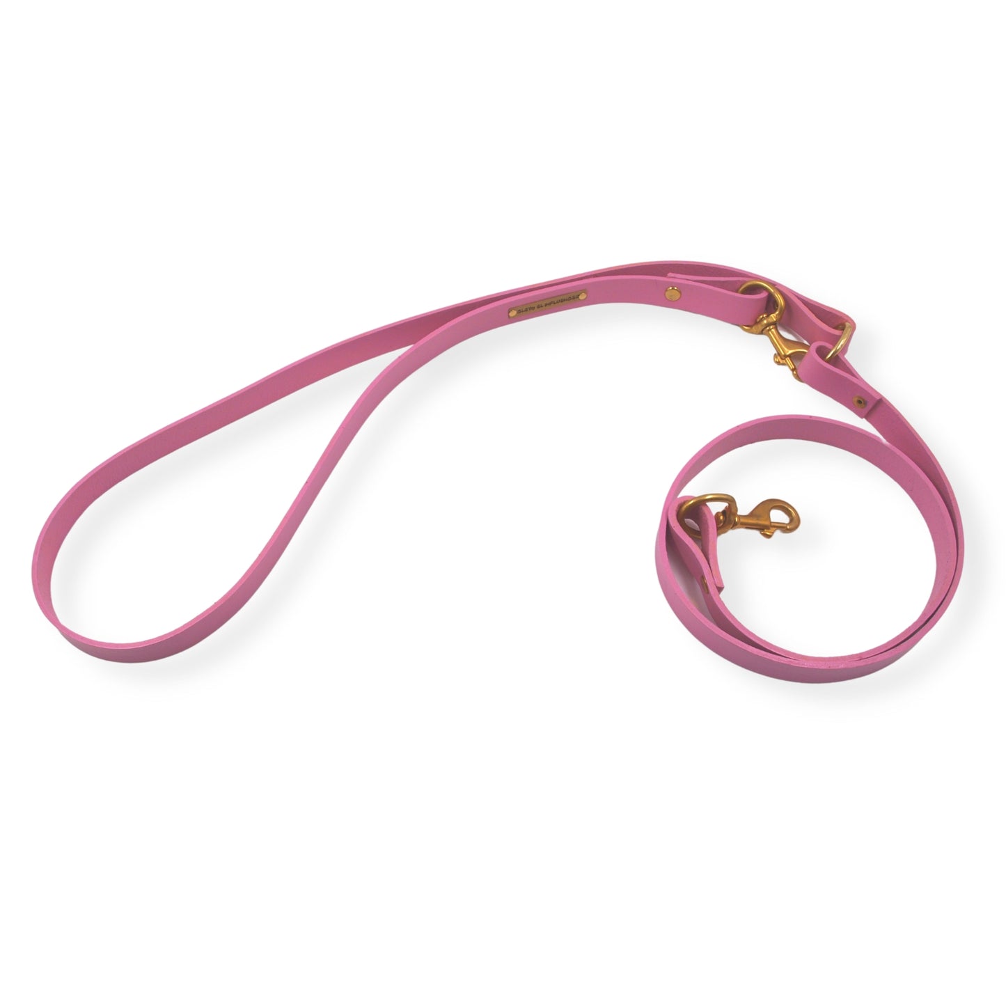 Hands-Free Pink Leather Leash